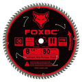 FOXBC 8-1/4 Inch Metal Cutting Table Saw Blade 80-Tooth TCG for Aluminum, Copper, Plastic, Brass, Fiberglass with 5/8-Inch Arbor