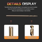 Drill Bit, #54 Cutting Diameter, 4341 HSS Gold Finish 118° Cutting Angle Number Jobber Bits - (Applications: for Drilling Soft Metal Plastic Wood), 5-Pieces