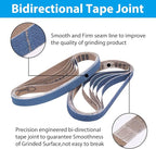 36 Pcs 1/2 x 18 Inch Sanding Belts for Metal, 1/2x18 Zirconia Belt Sander Sanding Belts, 6 Each of 40/60/80/100/120/240 Assorted Grits Sanding Belts for Air Belt Sander