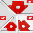 25LBS Welding Magnets Pack of 4 Welding Magnetic Holder Heavy Duty Magnetic Tools and Accessories for 45, 90, and 135 Degree Angles Super Strong Welding Magnets and Clamps