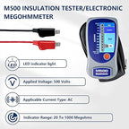 M500 Megohmmeter for Insulation Testing，Compatible with Supco M500 Electronic Megohmmeter，Will accurately Measure Insulation Values up to 1000 Megohms at 500 Volts