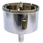 Drilax 2" Diamond Hole Saw | Removable Pilot Pin & Triangular 3/8" Shank | Wet Drilling for Ceramic, Porcelain, Tile, Quartz, Granite, Marble | Large Pipe & Drain Holes