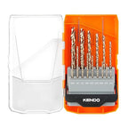 KENDO 15 PCS Cobalt Drill Bit Set(1/16"-3/8"), M35 High Speed Steel, 135 Degree Tip, Twist Jobber Length Drill Bits Set for Hard Metal, Stainless Steel, Cast Iron and Wood with Storage Case