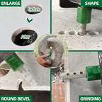 Diamond Core Drill Bits Kit - 10pcs 6/8/10/25/35/50/65mm+2" Beveling Chamfer Bit+1-3/8" Finger Milling Bit+Triangle Adapter to 5/8-11" Thread for Porcelain Ceramic Tile Granite Marble