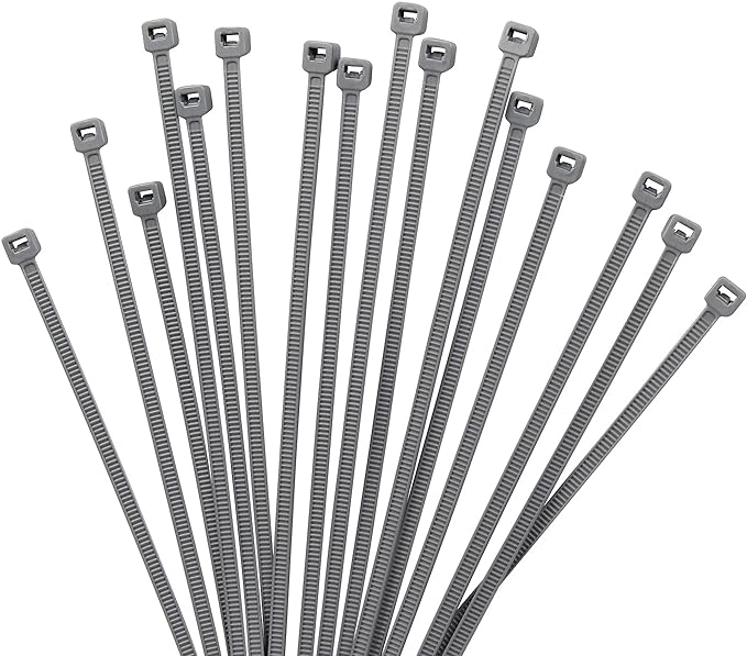XINGO 1000 PCS 8 inch Cable Zip Ties, 18lb Strength, Small Tie Wraps Self-Locking Nylon Zip Ties for Indoor and Outdoor Use (Silver)