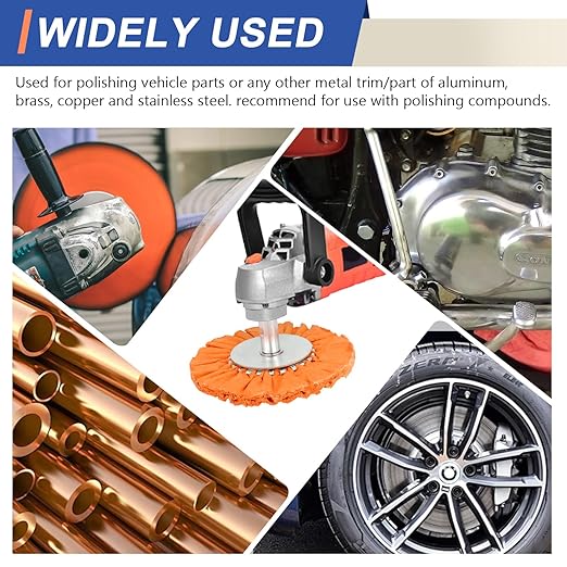 9 Pcs Airway Buffing Wheel Kit 8 Inch Polishing Wheel and Polishing Compound for Angle Grinder Buffing Rake Buff Safety Flange Aluminum Polishing Kit 8" in Diameter 5/8" in Arbor Hole