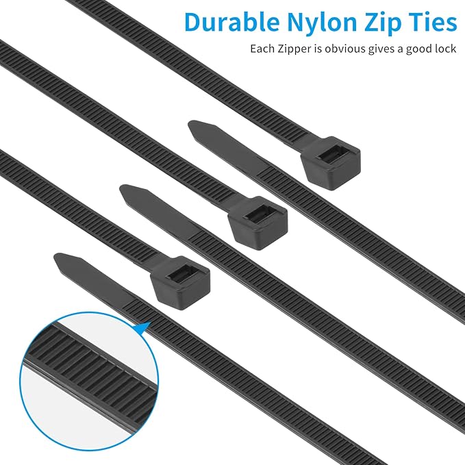 18 inch Brown Zip Ties Heavy Duty 100 PACK, 200 LBS Ultra Exclusive Strong Plastic Wire Ties, Large Cable Ties Extra Long Tie Wraps, Indoor and Outdoor UV Resistant