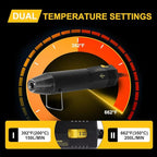 Mini Heat Gun with 6.56FT Long Cable, CUBEWAY 350W Dual-Temp 392~662°F Heat Shrink Gun with Reflector Nozzle and Shrinking Tubes for Wire Connectors, Small Hot Air Gun for Embossing Crafts