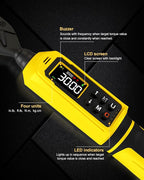 Digital Torque Wrench 1/4 Inch Drive, 4-265.6 in.lbs with Color Display & 5 Units, ±2% Accuracy, Vibration/Buzzer/LED Alert, Peak/Track Mode, inch Pound Torque Wrench for Bike, Auto, DIY Home Repair