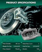 SCITOO Rear Left Brake Caliper With Bracket 18B5077 Compatible For Ford For F-250 Super Duty 2008-2012 For Ford For F-350 Super Duty 2008-2012