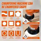 Pneumatic Chamfering Tool, Mini Chamfering Deburring Tool For Metal Beveling Machine Pneumatic Edge Beveler for Metal Trimming, Arc Corner Deburring Linear Beveling Trimming (Orange)