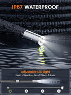 360°Articulating Borescope Camera - 5" HD 1080P Inspection Camera Screen with 6 Light, Endoscope with 6.2mm IP67 Waterproof Probe, 3X Zoom 4-Way Borescope with Flexible Cable