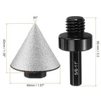 HARFINGTON Diamond Beveling Chamfer Bits 48mm Dia 5/8-11 Thread Cone Grinder Bit with Adapter, Countersink Drill Bit to Enlarge Holes for Porcelain Tile, Marble, Ceramic, Glass, Stones