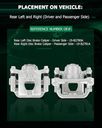SCITOO 19-B2780A 19-B2781A Rear Left & Right Disc Brake Calipers Assembly w/Bracket For Nissan For Altima 2007-2012,For Nissan For Maxima 2007-2008