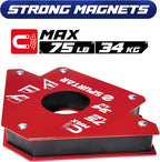 Spurtar Welding Magnets 75lbs & 50lbs 4pcs, Heavy Duty Welding Magnets and Clamps, Strong Magnetic Holder Accessories Tools, 45, 90, 135 Degree Angle