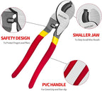 10 Inch Large Cable Cutter Heavy Duty High Leverage Big Wire Cutting Plier Tool for 4/0 Aluminum 2/0 Soft Copper and 100PR 24AWG Comm Cable,Red