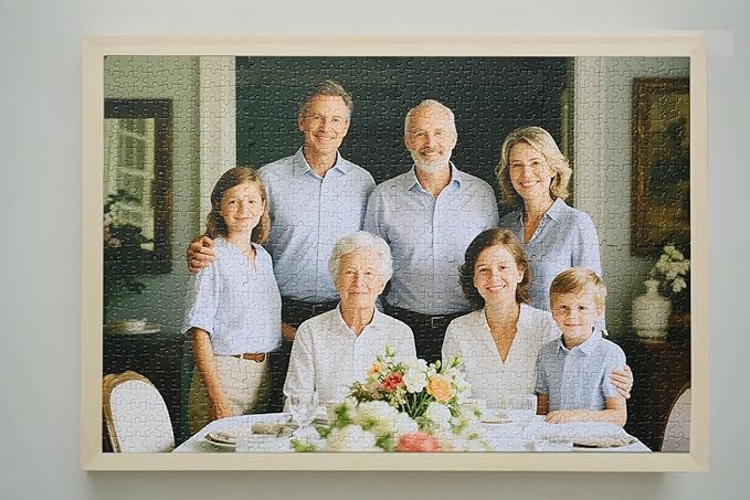 Photo Puzzles for Gift, Pets, Festivals, Weddings, Family Gatherings, Adult Customized Puzzles Jigsaw (Vertical or Horizontal) (None) (1000.PC (Vertical/Horizontal))
