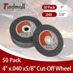 50 Pack 4" x.040 x5/8" Cut Off Wheel - Metal & Stainless Steel Thin Cutting Discs