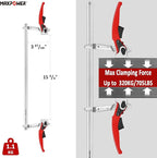 MAXPOWER Ratcheting Table Clamp, 15 3/4" Double Force Bar Clamp, Multifunctional F Clamp for Welding, Woodworking, Metal Working and DIY, Max Clamping Force 705 LBS