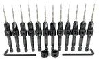 FTG USA Countersink Drill Bit Set for Wood with Tapered Drill Bit 12 Pc #4 (7/64")