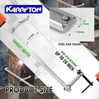 2-Pack Heavy Duty 20"(500x120mm) F-Clamp w/ 4-3/4" Throat Depth, Bar Size 1"x15/32", 1400LB Clamping Force, Drop Forged Steel Bar Clamps for Wood, Metal, Pipe, Welding and DIY Projects