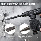 2 Pack 14" Air Hammer Bits Attachments,0.401 Inch Shank Chisel Bit Set,Cr-Mo Alloy Steel Punch