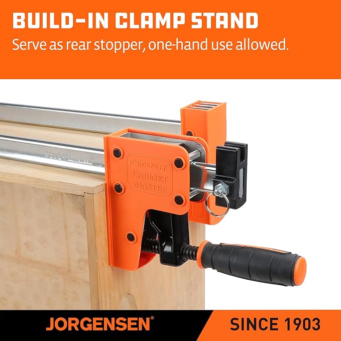 JORGENSEN 36-inch Bar Clamps, 90°Cabinet Master Parallel Jaw Bar Clamp Set, 2-pack