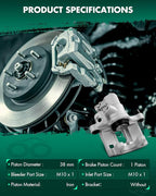 SCITOO 19-6285 Rear Right Disc Brake Caliper Assembly Without Bracket For Ford For C-Max/For Escape/For Focus/For Transit Connect,For Mazda For 3