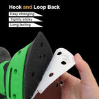 120 PCS Mouse Sander Sandpaper 60/120/180/240 Grit with Holes Hook and Loop Detail Sander Finger Sander Pads for Woodwoking Drywall