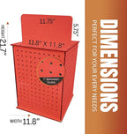 TORCHED DISPLAYS Rotating Pegboard Display… (Red)
