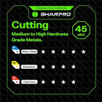 6mm Shank 6mm Cutting Dia. Carbide Square End Mills 4 Flute AlCrN Coated CNC Milling Bits, Apply for Alloy Steel, Stainless Steel, and Various Cast Iron (5PCS)
