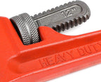 DNA MOTORING TOOLS-00077 Pipe Wrench - 1-3/4 in. Jaw Opening Steel Wrench w/Non-Slip Handle, Durable Enamel Finish