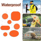 45PCS Nylon Repair Patch Self-Adhesive Pre-Cut Fabric Patch Down Jacket Repair Patches for Puffer Jackets Tenacious Tape Polyester Waterproof Lightweight Tent Repair Patch for Clothes Bag(Orange)