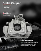 cciyu Rear Right Brake Caliper Assembly w/Bracket 18B5262 For Ford For Explorer 2011-2019,For Ford For Flex 2010-2014,For Ford For Taurus 2013-2014,For Lincoln For MKT 2010-2014