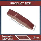 2 Pcs Sanding Belts 6 x 80 Inch 120 Grit Aluminum Oxide Abrasive Sandpaper for Belt Sander Metal Grinding Wood Working Weld Rust Removal