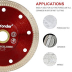 GoYonder 2 Pack 4" D105mm Super Thin Diamond Ceramic Saw Blade Porcelain Cutting Blade for Cutting Ceramic Or Porcelain Tile