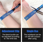 VIP Cloth Wristbands - 100 Pcs, Disposable, Colored, Lightweight for Concerts & Parties (Blue)