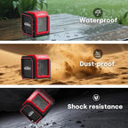 Laser Level with Self-leveling& Manual Mode Horizontal and Vertical Lazer Level with 360°Magnetic Bracket, 2xAA Batteries for Construction Home Decoration DIY etc. (Red)