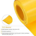 MECCANIXITY Battery Wrap PVC Heat Shrink Tubing 14mm Dia 23mm Flat 10 Feet(3meters) Yellow Good Insulation for Battery Pack