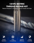 Orion Motor Tech Thread Repair Kit, Metric Helicoil Repair Kit with HSS Drill Bits Thread Inserts Taps Breakoff Installation Tools, Portable Rethreading Tool Kit in M5 M6 M8 M10 M12 Sizes