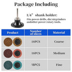 57Pcs 2 Inch Quick Change Sanding Discs Nylon Surface Conditioning Discs with 1/4" Roll Lock Holder for Die Grinder - Ideal for Surface Prep Grinding Polishing Deburring Rust & Paint Removal