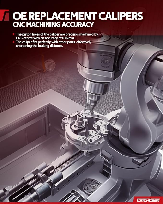 Torchbeam Rear Brake Calipers Set for Toyota 2002-2006 Camry, Toyota 2005-2007 Avalon, Toyota 2004-2008 Solara, Rear Left and Rear Right Calipers Replace # 19B2696+19B2697