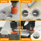 Diamond Core Drill Bit Kit BGTEC Diamond Hole Saw Tile Cutter,Triangle Shank 10pcs 6/8/10/20/25/28/32/35/45/65mm Drill Bits+1pc 2" Hex Shank Chamfer Bit