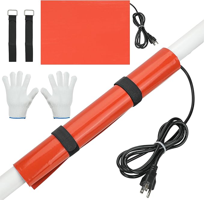 PVC Heating Blanket 1/2" To 1-1/2", PVC Conduit Bender 3 Minutes of Heating, Easy Bending, Use High-Quality Silicone Material, Faster Heating Speed with Longer Service Life, 120V/200W