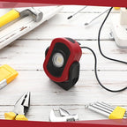 Retisee 3 Pcs 720 Lumens Magnetic Work Light USB Rechargeable LED Flashlight Portable Inspection Light for Car Repair Emergency Lighting Mechanics Workshop (Red)