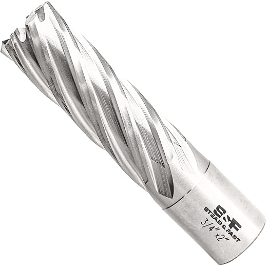 S&F STEAD & FAST - Annular Cutter 3/4" Diameter 2" Cutting Depth, Mag Drill Bits with Pilot Pin for Magnetic Drill Press, 1Pc