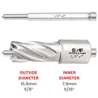 S&F STEAD & FAST Annular Cutter, 5/8" Diameter x 1" Depth of Cut for Magnetic Drill Press