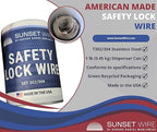Safety Lock Wire - T302/304 Stainless Steel Safety Wire for Aviation, Automotive, Industrial Use - 1lb Dispenser Can - Made in USA (0.025 in)