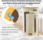 Pipe Insulation Tape, Outdoor Water Pipe Insulation Wrap, Foam Insulation Tape for Outdoor Pipes Winter Freeze Protection, Heat Tape for Water Pipes, Copper Pipes, PVC, AC Line, 4in x 15ft, Brown
