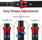 AEROFORCE 3/8-Inch Drive Torque Wrench（10-80 lb.ft / 13.6-108.8 Nm),72 Tooth Dual Direction Reversible Ratchet, Dual Range Scales, Precision Calibrated for Bike, Motorcycle and Car Repair